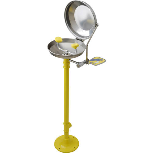 Additional image for Free Standing Eye / Face Wash Station With Lid (S Steel).