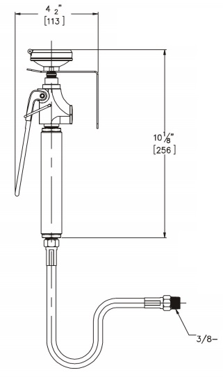 Additional image for Stay Open Drench Handset With Single Spray, Wall Bracket & Hose.