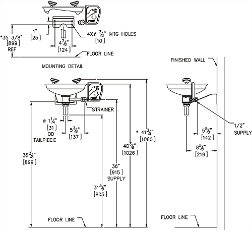 Additional image for Wall Mounted Eye / Face Wash Station (S Steel Bowl).