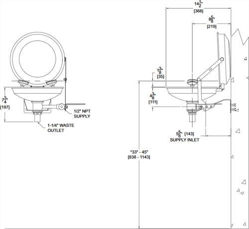 Additional image for Wall Mounted Eye / Face Wash Station With Lid (S Steel).