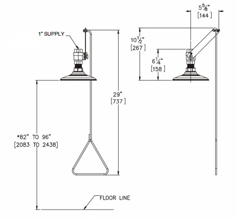 Additional image for Emergency Drench Shower Head With Handle (Plastic Head).