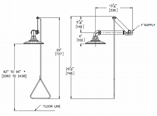 Additional image for Emergency Drench Shower Head With Handle (Plastic Head).