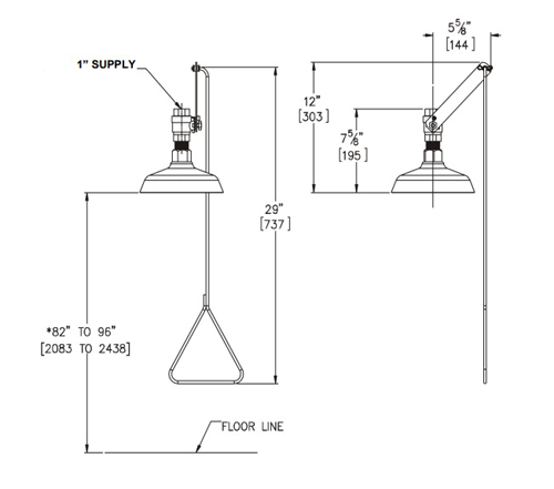 Additional image for Emergency Drench Shower Head With Handle (S Steel Head).