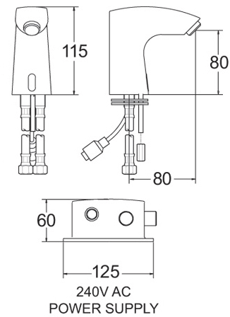 Additional image for Sensor Basin Mixer Tap (Chrome).