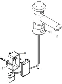 Additional image for Kindergarten Sensor Basin Mixer Tap (Battery Powered).