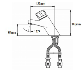 Additional image for Self Closing Basin Mixer Tap (Chrome).