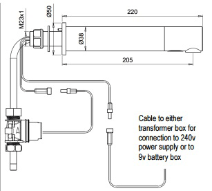 Additional image for 1 x Wall Mounted E Sensor Tap Kit 220mm (Mains Powered).