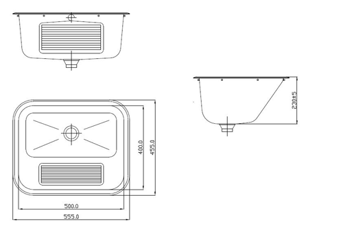 Additional image for Insert Utility Sink 555x455mm (Stainless Steel).