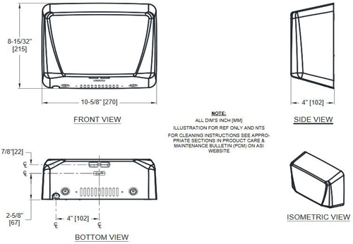 Additional image for ADA/DDA Compliant High Speed Hand Dryer (White).