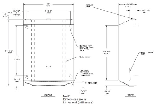 Additional image for Large Paper Towel Dispenser (Stainless Steel).