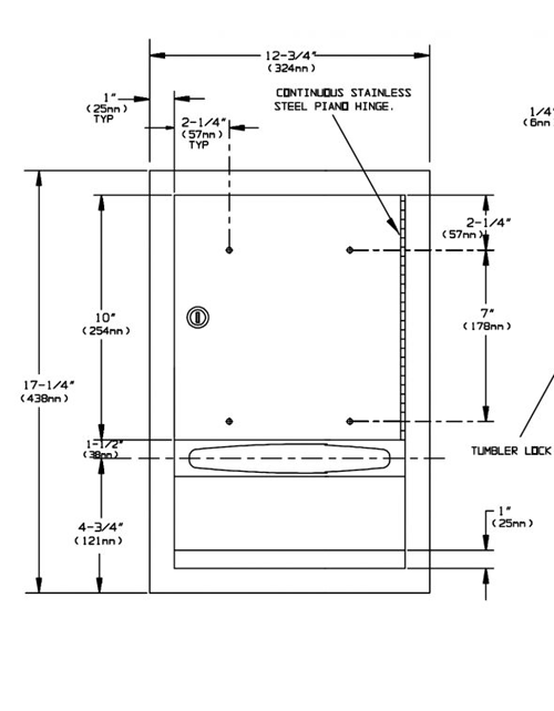 Additional image for Recessed Paper Towel Dispenser (Stainless Steel).