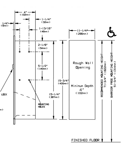 Additional image for Recessed Paper Towel Dispenser (Stainless Steel).