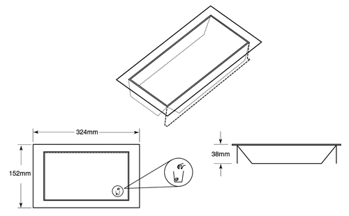 Additional image for Countertop Waste Door (Stainless Steel).