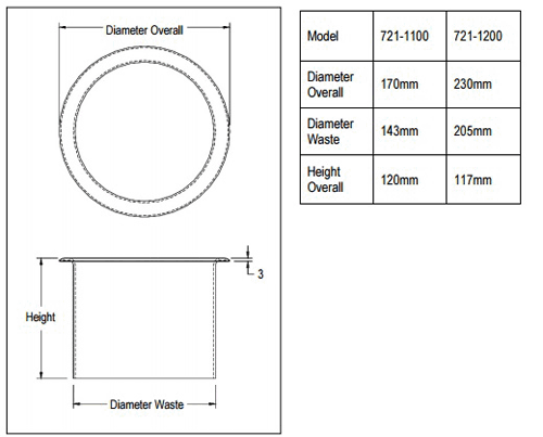 Additional image for Countertop Waste Chute (173mm, Stainless Steel).