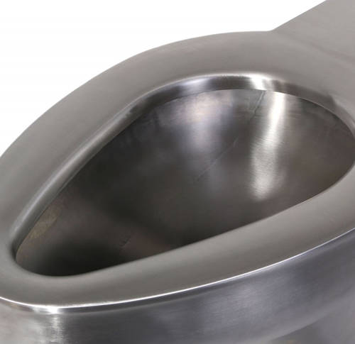 Additional image for Back To Wall Toilet Pan (Stainless Steel).