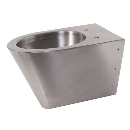 Additional image for Wall Mounted Toilet Pan (Stainless Steel).