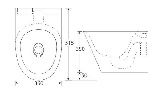 Additional image for Wall Mounted Toilet Pan (Stainless Steel).