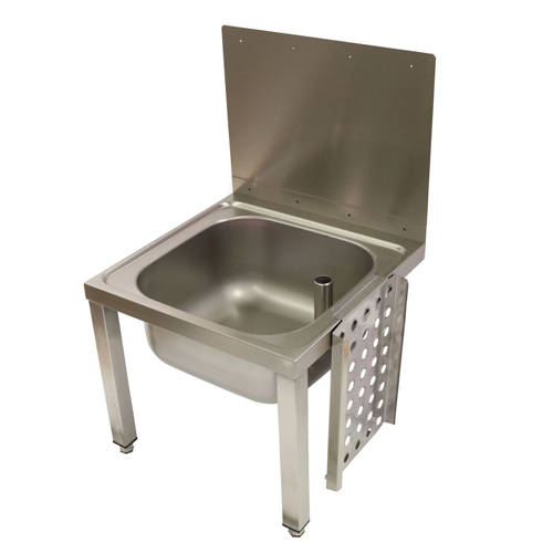 Additional image for Wall Bucket Sink With Legs & Grating 500mm (Stainless Steel).