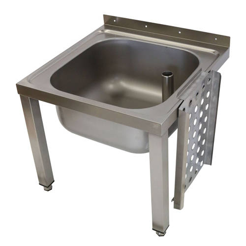 Additional image for Wall Bucket Sink With Legs & Grating 500mm (Stainless Steel).