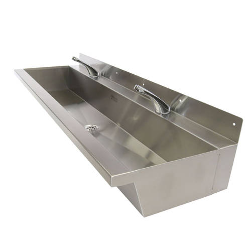Additional image for Wall Mounted Wash Trough 1500mm (Stainless Steel).