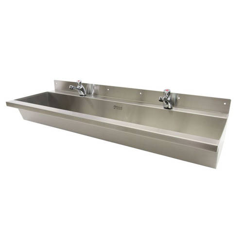 Additional image for Wall Mounted Wash Trough 2400mm (Stainless Steel).