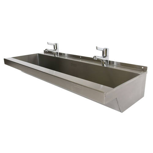 Additional image for Wall Mounted Wash Trough 1000mm (2 TH, S Steel).