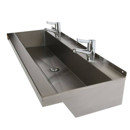 Additional image for Wall Mounted Wash Trough 2000mm (4 TH, S Steel).