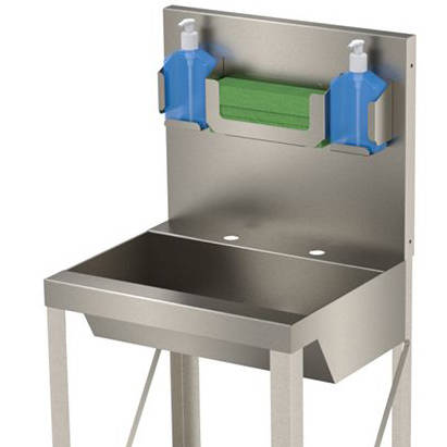Additional image for Freestanding Hospital Wash Basin Unit (Stainless Steel).