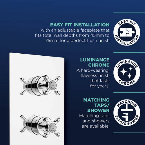 Additional image for Thermostatic Shower Pack With Slide Rail Kit (Chrome).