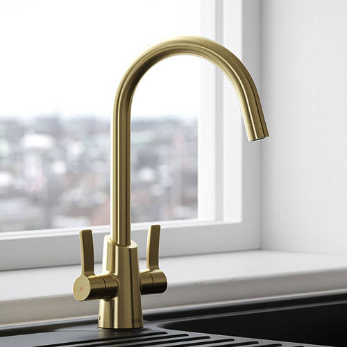 Additional image for Easyfit Mixer Kitchen Tap (Brushed Brass).