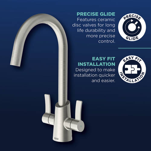 Additional image for Easyfit Mixer Kitchen Tap (Stainless Steel).
