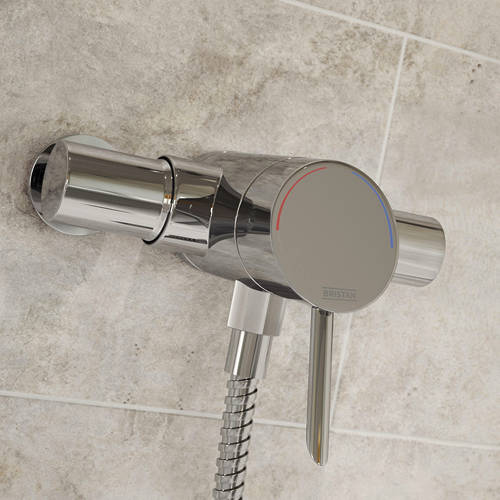 Additional image for Exposed Thermostatic Shower Valve With Slide Rail Kit (Chrome).