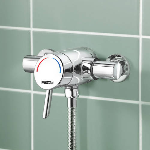 Additional image for Exposed Thermostatic Shower Valve With Slide Rail Kit (Chrome).