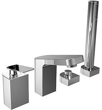 Additional image for 4 Hole Bath Shower Mixer Tap (Chrome).