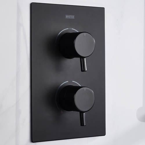 Additional image for Thermostatic Shower Pack With Slide Rail Kit (Matt Black).