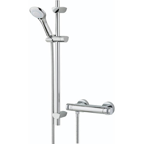 Additional image for Exposed Bar Shower Valve & Slide Rail Kit (Chrome).