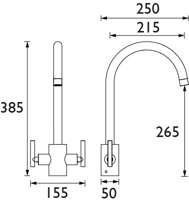 Additional image for Artisan Easy Fit Mixer Kitchen Tap (Brushed Nickel).