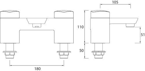 Additional image for Bath Filler Tap (Chrome).