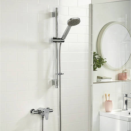 Additional image for Mini Exposed Shower Valve & Slide Rail Kit (Chrome).