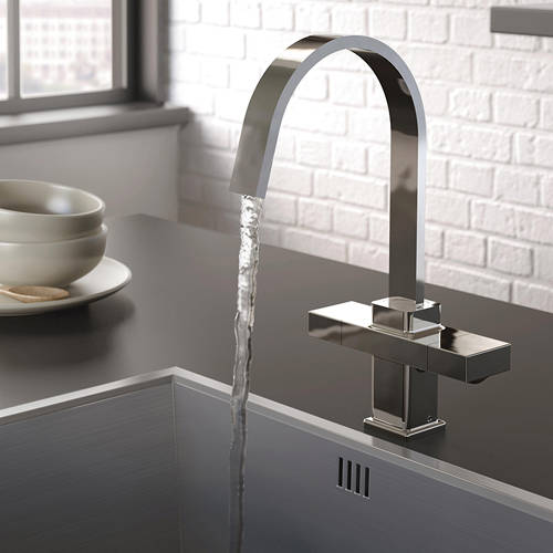 Additional image for Chocolate Easy Fit Mixer Kitchen Tap (Chrome).