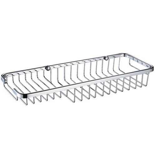 Additional image for Medium Wall Fixed Wire Basket (Chrome).