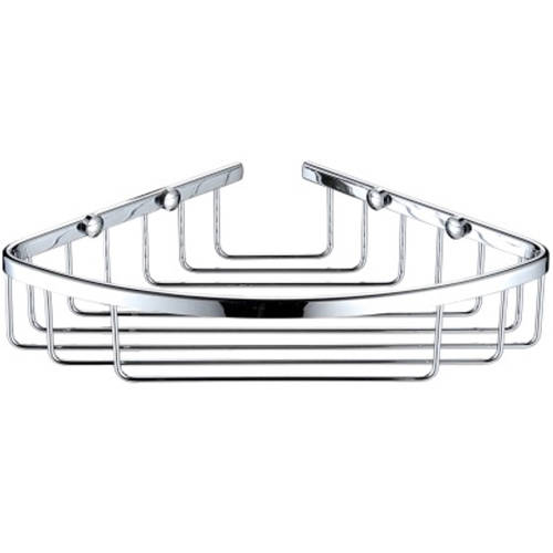 Additional image for Closed Front Corner Fixed Wire Basket (Chrome).