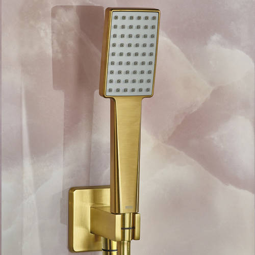 Additional image for Shower Pack With Fixed Head & Kit (Brushed Brass).
