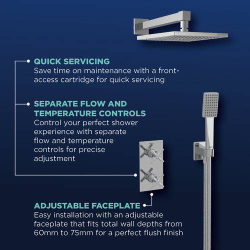Additional image for Shower Pack With Fixed Head & Kit (Chrome).