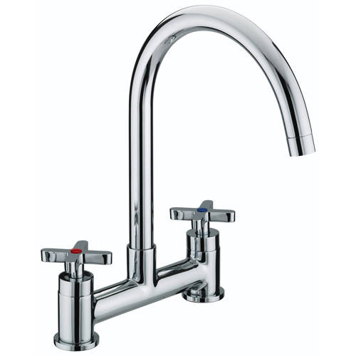 Additional image for Design Mixer Kitchen Tap (Crosshead, Chrome).