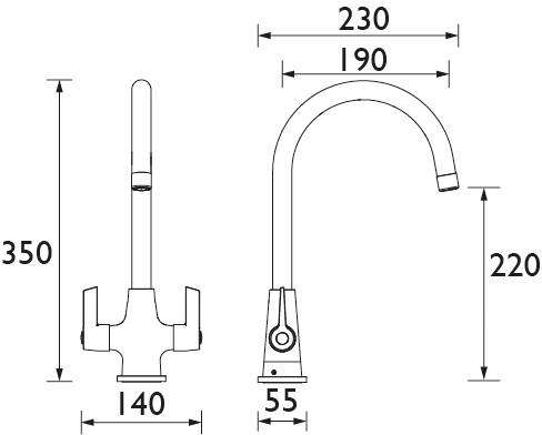 Additional image for Echo Easy Fit Mixer Kitchen Tap (Chrome).