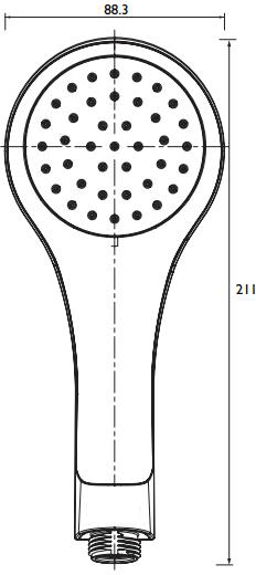 Additional image for Single Function Shower Handset (Chrome).