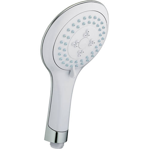 Additional image for Large 3 Function Shower Handset (White & Chrome).