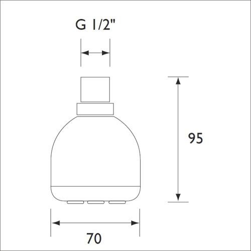 Additional image for Single Function Fixed Shower Head (Chrome).