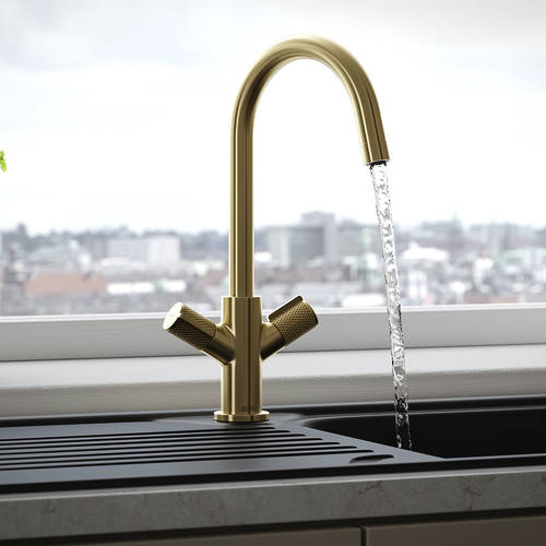 Additional image for Easyfit Mixer Kitchen Tap (Brushed Brass).